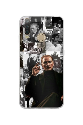 General Mobile Gm 10 Uyumlu Mustafa Kemal Atatürk Kolajları Baskılı Silikon Kılıf