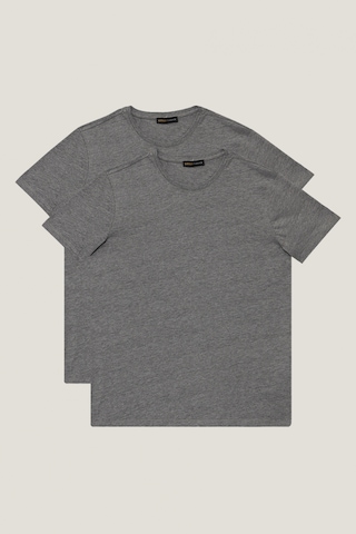Ac&Co / Altınyıldız Classics 527538701 Slim Fit Bisiklet Yaka Düz Erkek Tişört 2'li Gri