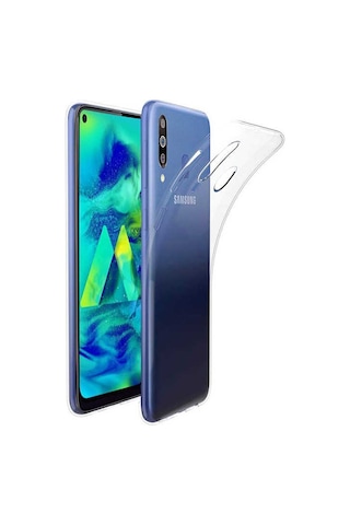 Galaxy M40 Kılıf Zore Süper Silikon Kapak Renksiz