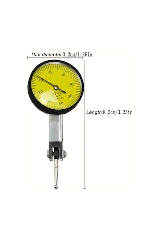 Boatshop1 1pc 0 İla 0 8 Mm Hassas Metrik Kızaklı Raylar Kadranlı Test Göstergesi Ölçüm Aracı Seviye Göstergesi