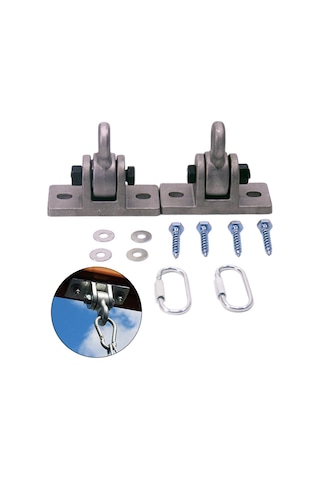 Suntek Ahşap Kapalı Veranda Için Salıncak Askıları Ağır Gümüş