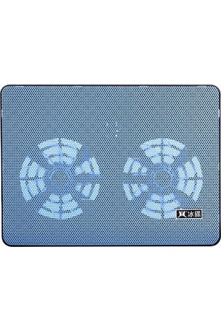 Didadodo Yüksek Performanslı Çift Fanlı Dizüstü Soğutucu - 17 İnç Altı Bilgisayarlar İçin Usb Portlu Mavi, Küçük Boyutlu Tasarım