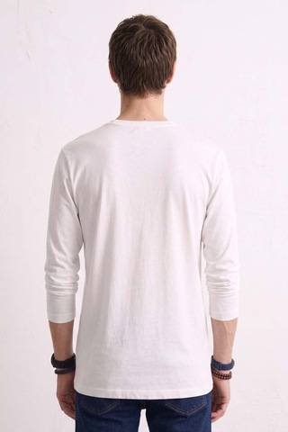 Barrels And Oıl Erkek Bisiklet Yaka İnce Sweatshirt 5074 - Ekru Ekru