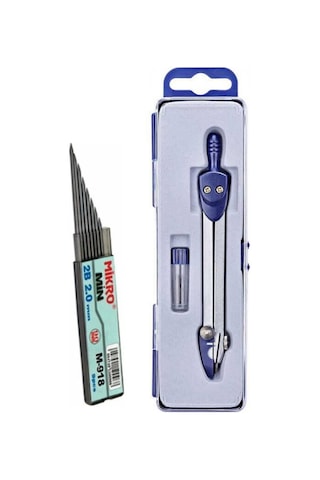 2.0 Mm Yedek Uçlu Metal Pergel 2/b
