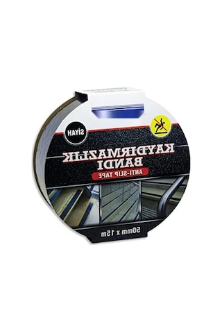 Kaydırmaz Bant 50mm X 15m, Siyah, Suya Dayanıklı