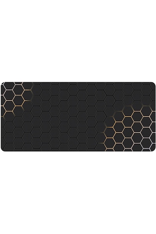 Cbtx 400x1000x3mm Kaymaz Kauçuk Mouse Pad Şık Petek Desenli Masaüstü Mat - Stil 5