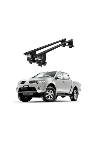 Royal Mitsubishi L200 2006-2015 Uyumlu Siyah Kilitli Ara Atkı Port Bagaj Tavan Barı