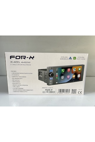 X-431 6 Tek Din Carplay Android Auto Multimedya Ahd Kamera Tüm Araçlara Uygun 6"