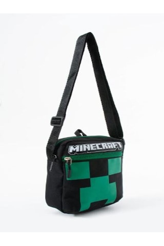 Aoteman Trg Minecraft Creeper Çocuk Omuz Çantası 3 Bölmeli Su Geçirmez Kumaş 21 16 6 Cm Siyah - Yeşil