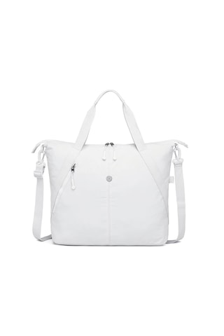 Smart Bags Mikro Poly Kumaş Büyük Boy Kadın Omuz Çantası 3335 Beyaz