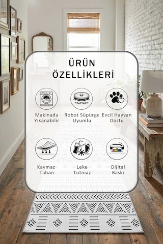 Ehl 172 Yıkanabilir Yolluk Açık Gri
