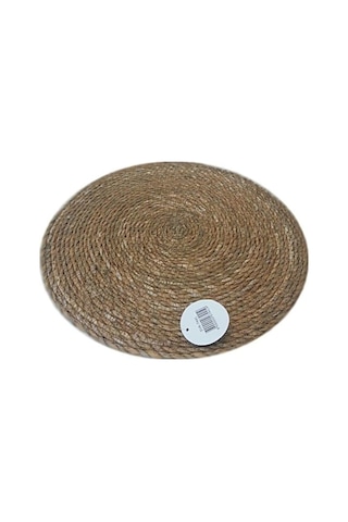 Amerikan Hasır Servis Supla Örme Bambu Kaliteli 35 CM 6 Adet Krem