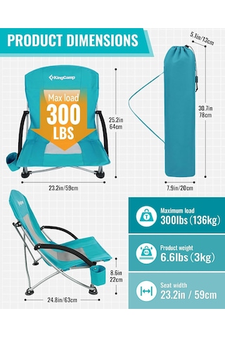 Lilac Beach Chair Plaj Ve Dinlenme Sandalyesi Cyan Çok Renkli
