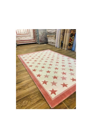 Hello Kids Kd29a Pembe-krem Halı