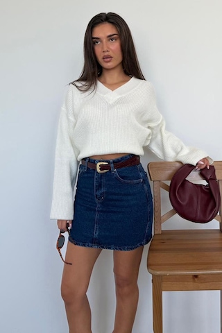 Madmext Koyu Mavi Mini Jean Etek Mg2099 Koyu Mavi