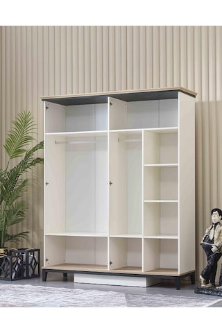 Bengi Ticaret Dolap Urlu Boston 90423 Gardrop Yüksek Ayak 4 Kapı Kalite Malzeme El Yapım