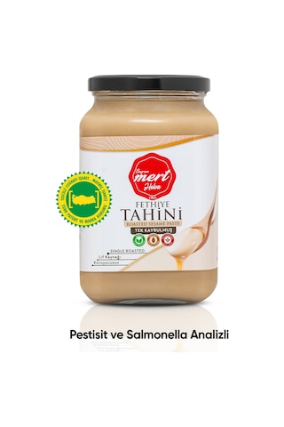 Mert Helva Tek Kavrulmuş Fethiye Tahini Cam 1 KG