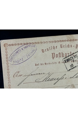 Deutsche Reichspost Antiye 1875 Yılı Alman Reich Döneminden 1/2 Ein Halber Groschen Kendinden Pullu Post Kartı Postadan Geçmiş