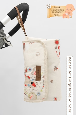Mordesign Bebek Çanta Alt Açma Minderi, Alt Değiştirme Pedi, Taşınabilir Bakım Çantası, Animal Seri,