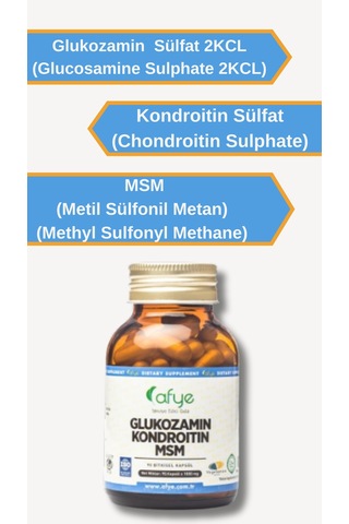 Afye Glukozamin Kondroitin Msm 90  Kapsül 1000 MG