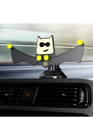 Luckysouk Betty Becky Araba Hava Firar Telefon Tutucu Montaj Klipsi Yarasa Telefon Için Güvenli Kavrama Siyah Havalandırma Yok Arb5q7