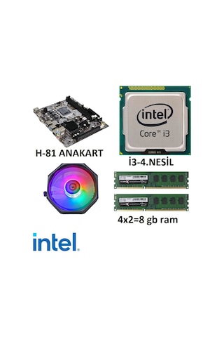 I3 4. Nesil İşlemci H81 Anakart 8 Gb Ram Cpufan I3 4. Nesil İşlemci H81 Anakart 8 Gb Ram Cpufan