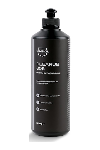 Nasiol Clearub 305 Orta Ağır Çizik Giderici Polisaj Pastası Pasta Cila 1 KG Silikonsuz Boya Parlatıcı