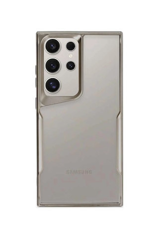 Samsung Galaxy Uyumlu S25 Ultra Kılıf Boyi Silikon Kapak - Titan Gri