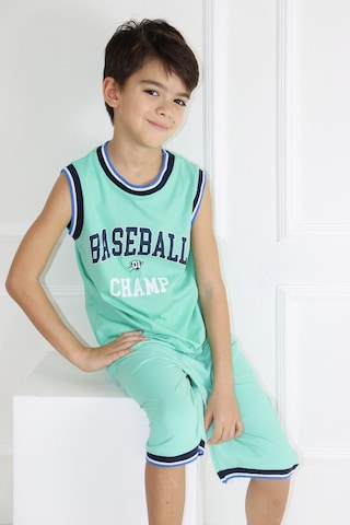 Erkek Çocuk Kolsuz Baseball Baskılı Basic Kaprili Takım 6-9 Yaş 001