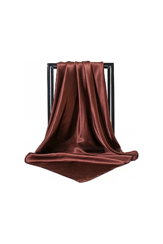 Deserto Fashion Saf Renk Parlak Saten Fular Eşarp - Akışkan Dokulu Canlı Tonlar 90x90-1836 Çok Renkli