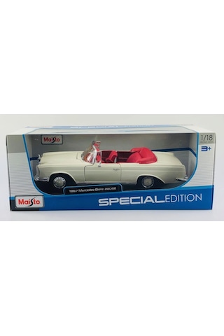 Maisto 1967 Mercedes 280 Se 1 18 Beyaz Model Araba