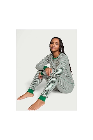 Victoria's Secret Termal Uzun Pijama Takımı Çam Yeşili