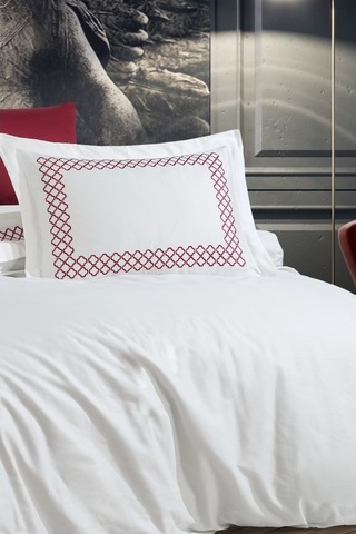 Nazik Home Dolce Krem-Bordo Nevresim Takımı Çk