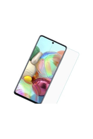 Samsung Uyumlu Galaxy A71 (3 Adet) Kırılmaz Ekran Koruyucu Temperli Cam