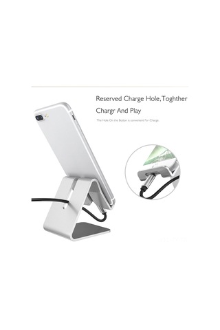 Teltree Alüminyum Masaüstü Telefon Desteği - Üçgen Tasarım, Kaymazsız Tablo Ve Akıllı Telefon Tutucu - Siyah Diğer