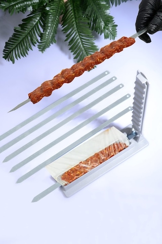 Kebapmatik Adana Urfa Kebap Kalıbı Aparatı - Kıyma Dilimleyici Gri
