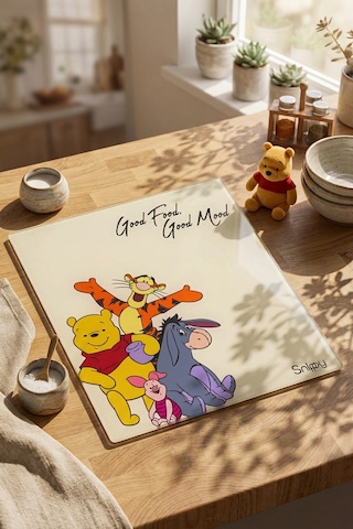 Snippy Pooh - Cam Kesme Tahtası Cam Kesim Panosu Dekoratf Cam Kesim Tablası 29 X 34 Cm Çok Renkli