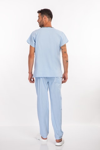 Nur Medikal Giyim Unisex Soft Likra Bebe Mavi Hemşire Ve Doktor Üniforması Cerrahi Takım Scrubs Bebe Mavi