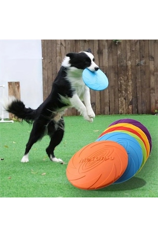 Primepickings 1 Adet Düz Renkli Köpek Eğitim Uçan Diski, Dayanıklı Çiğneme Oyuncağı Mor L