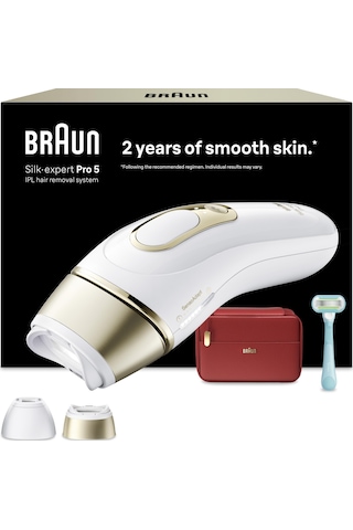 Braun Ipl Silk Expert Pro 5, Evde Lazerle Tüy Alma, Çanta, Gillette Venus, 2 Başlık, Pl5221