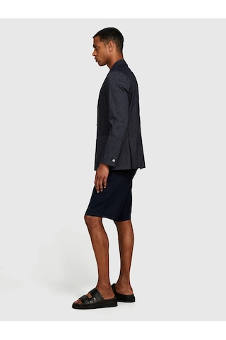 Sisley %100 Keten Slim Fit Bermuda Şort Erkek Lacivert Şort - 325p4aghs9010