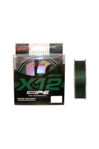 Captain X12 Power Pe İp Misina 0,18mm 150mt Dark Green
