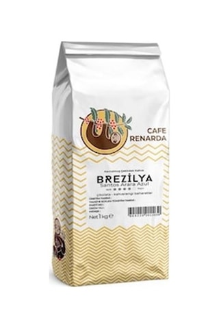 Cafe Renarda Brezilya Santos Kavrulmuş Yöresel Çekirdek Kahve 1 KG Cafe Renarda Brezilya Santos Kavrulmuş Yöresel Çekirdek Kahve 1 KG