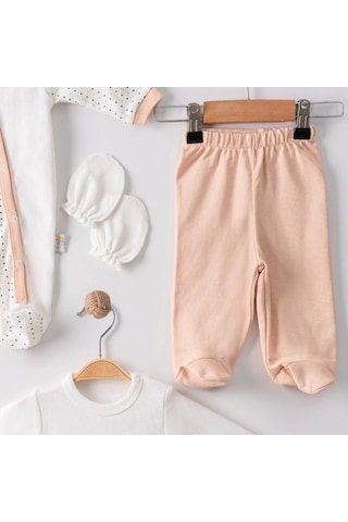 3 Ay Kelebek Nakış Tulumlu Erkek Bebek 5'li Set Kahverengi Kahverengi