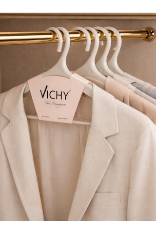 Vichy 5 Li Kaymaz Pantolon & Etek Askısı 40 Cm Krem Renk Çok Amaçlı Dolap Düzenleyici Vch-7017 Açık Bej