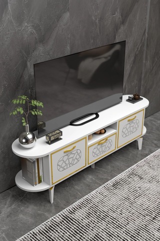 Mira Gold Tv Ünitesi Beyaz 160 Cm Çok Renkli