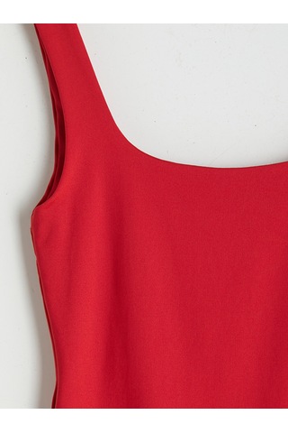 Lcw Vision Kırmızı Kare Yaka Kadın Bodysuit