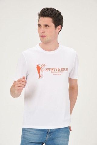 Rich Erkek Basic T-shirt Tşört Beyaz