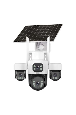X14 4 Kameralı Solar Güvenlik Kamerası Sım Kartlı & Esım Destekli Kablosuz Güneş Enerjili-127168