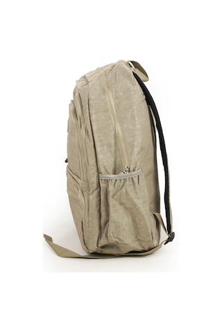 571 Krinkıl / Klinkır Su Geçirmez Hafif Çok Gözlü Spor, Seyahat, Okul, Laptop Sırt Çantası Bej 1g Bej